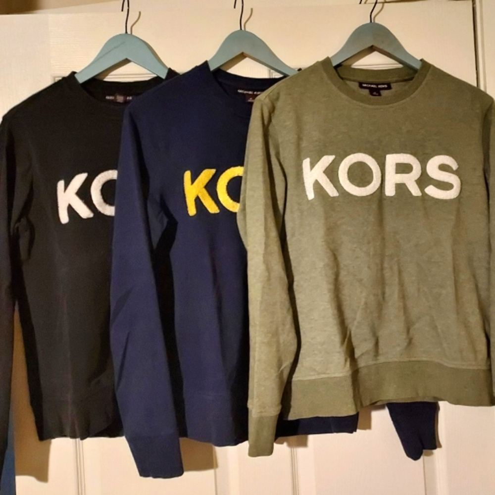 MK mens logo sweaters